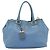 Bolsa Tote PRADA de couro 2way Azul Ouro Auth 185152A Dourado - vista 13