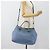 Bolsa Tote PRADA de couro 2way Azul Ouro Auth 185152A Dourado - vista 28