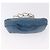 Bolsa de Alça de Corrente CHANEL em Pele de Cordeiro Azul e Ouro CC Auth 185410SAM Dourado - vista 5