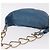 Bolsa de Alça de Corrente CHANEL em Pele de Cordeiro Azul e Ouro CC Auth 185410SAM Dourado - vista 6