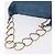 Bolsa de Alça de Corrente CHANEL em Pele de Cordeiro Azul e Ouro CC Auth 185410SAM Dourado - vista 7