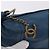 Bolsa de Alça de Corrente CHANEL em Pele de Cordeiro Azul e Ouro CC Auth 185410SAM Dourado - vista 9