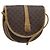 Céline Borsa a tracolla CELINE Macadam Canvas PVC Pelle Marrone Oro Auth ka4664 D'oro