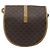 Céline Borsa a tracolla CELINE Macadam Canvas PVC Pelle Marrone Oro Auth ka4664 D'oro - vista 2