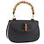 Borsa a mano GUCCI Bamboo in pelle nera e oro Auth 183361V Nero D'oro