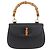 Borsa a mano GUCCI Bamboo in pelle nera e oro Auth 183361V Nero D'oro - vista 2