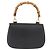 Borsa a mano GUCCI Bamboo in pelle nera e oro Auth 183361V Nero D'oro - vista 3