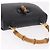 Borsa a mano GUCCI Bamboo in pelle nera e oro Auth 183361V Nero D'oro - vista 6