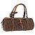 Borsa a tracolla Romantic in tela Christian Dior Trotter PVC Marrone Argento Auth 185666SAM