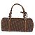 Borsa a tracolla Romantic in tela Christian Dior Trotter PVC Marrone Argento Auth 185666SAM - vista 3