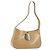 Borsa Salvatore Ferragamo Gancini in pelle vernice Beige Argento Auth BA13361A