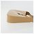 Borsa Salvatore Ferragamo Gancini in pelle vernice Beige Argento Auth BA13361A - vista 4