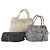 Borsa PRADA Sports Line Nylon 3 Set 2way Beige Nero Grigio Auth 176448 Marrone