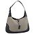 Bolso de Hombro GUCCI Jackie Lona Beige Plata 00963 Auth 185102V