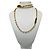 Collana Sautoir Givenchy Vintage con logo GG in smalto nero / marrone e catena dorata D'oro