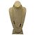 Collana Sautoir Givenchy Vintage con logo GG in smalto nero / marrone e catena dorata D'oro - vista 5