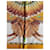 Hermès "Brésil" Sciarpa in seta 90x90 Marrone Bianco Rosso Verde Giallo - vista 7