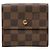 Louis Vuitton Damier Portefeuille Elise Bi-fold Wallet Marrone Damier ebene