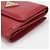 Cartera de piel de becerro roja de dos pliegues Prada - vista 7