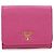 Prada Tri-fold Wallet aus rosa Leder Pink