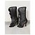 Botas Chanel de rede pretas com laços Preto - vista 2