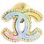 Chanel CC Logo Brosche mit Farbverlauf Mehrfarben