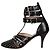 NWB Eleganti Gucci Sandali con zeppa in pelle nera con borchie Mis. 39 Usato