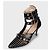 NWB Eleganti Gucci Sandali con zeppa in pelle nera con borchie Mis. 39 Usato - vista 3