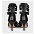 NWB Eleganti Gucci Sandali con zeppa in pelle nera con borchie Mis. 39 Usato - vista 4
