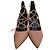 Décolleté in scamosciato con lacci Saint Laurent Beige
