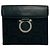 Gancini Cartera de dos pliegues negra Salvatore Ferragamo