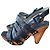 Free Lance Sandali con tacco in pelle nera Nero