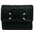 Cartera tríptico de piel caviar negro Chanel