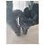 Stivali wedge Chanel in pelle nera e pelliccia Nero - vista 7