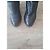 Stivali wedge Chanel in pelle nera e pelliccia Nero - vista 8