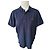 Hermès Polo in cotone blu navy con logo H arancione Blu scuro