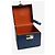 Moynat Borsa box in pelle blu navy - vista 4