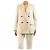 Brunello Cucinelli Neutral glitzernde Doppelreiherjacke - Größe UK 10
