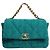 Chanel Borsa a tracolla 19 in tweed trapuntato teal 2019 Verde