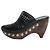 Alaïa Schwarze Lederclogs mit Laserschnitt - Größe EU 38