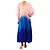Juliet Dunn Rosa Ombré Seidenkleid mit Volants - Größe M Silber