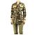 Saint Laurent Grüne Camouflage-Armeejacke mit Gürtel - Größe UK 12
