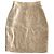 Autre Marque Falda Francesco Ferri de lino estampado de cebra beige dorado