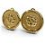 Orecchini a clip tondi Camellia Vintage Chanel D'oro