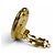 Orecchini a clip tondi Camellia Vintage Chanel D'oro - vista 5