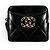 Monedero de piel de cordero Chanel Negro Dorado