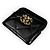 Monedero de piel de cordero Chanel Negro Dorado - vista 4