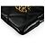 Monedero de piel de cordero Chanel Negro Dorado - vista 6