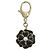 Portachiavi Chanel B25B Coco Mark Camellia Nero D'oro
