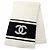 Sciarpa in cashmere Chanel 19B in bianco e nero